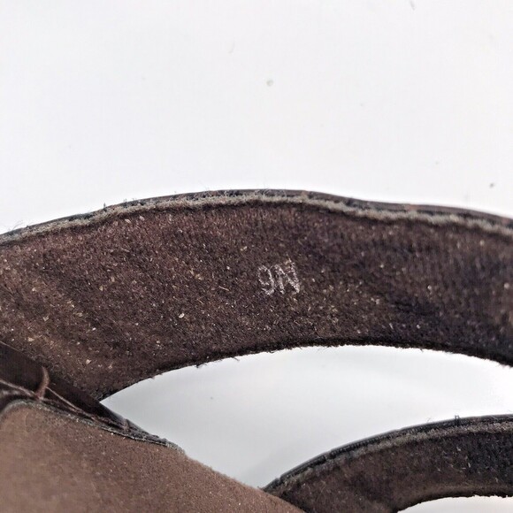 Easy Street Women's 9M Brown Sandals Faux Croc Print Open Toe Slides Mules Shoes - Picture 11 of 11